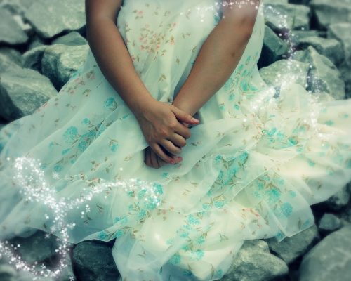 fairytale, dress, hands